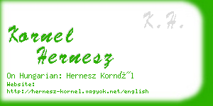 kornel hernesz business card